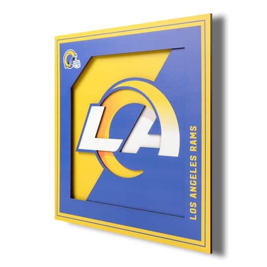NFL 3D Logo Series Wall Art By Youthefan in Los Angeles Rams | 12" x 12" | Michaels®